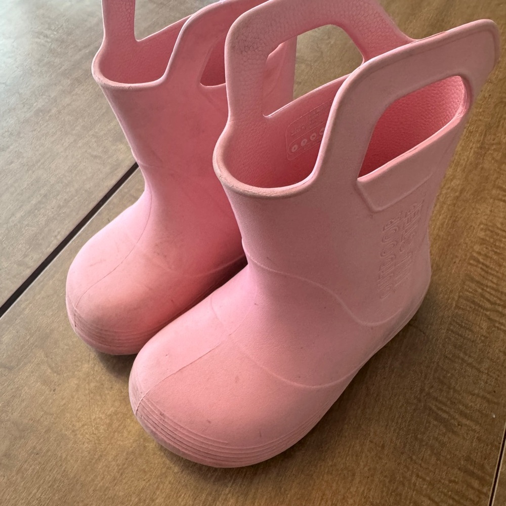 Kids Pink Rain & Snow Boots